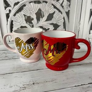 Coffee Mug Set “Mr” & “Mrs” Wedding Anniversary Gift, Gifts for Couples, Gold